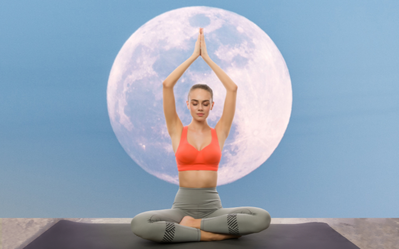 The sequence of moon salutation